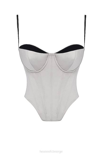 klær luette beige sateng bøylekorsett House of CB J6RL30