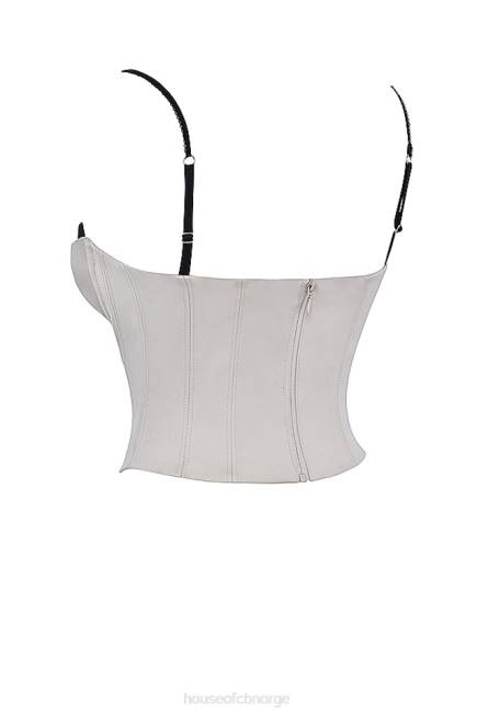 klær luette beige sateng bøylekorsett House of CB J6RL30