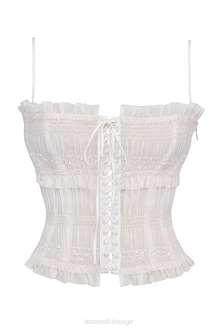 klær lula ivory paljett plissering korsett House of CB J6RL25
