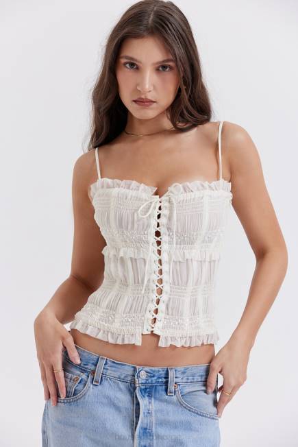 klær lula ivory paljett plissering korsett House of CB J6RL25