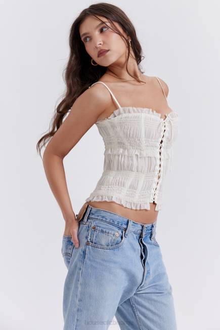 klær lula ivory paljett plissering korsett House of CB J6RL25