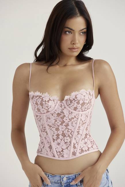 klær mila rose blonder med bøylekorsett House of CB J6RL48