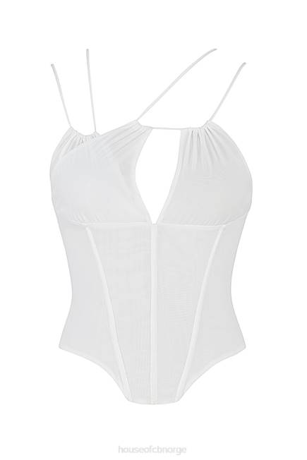 klær orla hvit chiffon stroppekorsett House of CB J6RL52