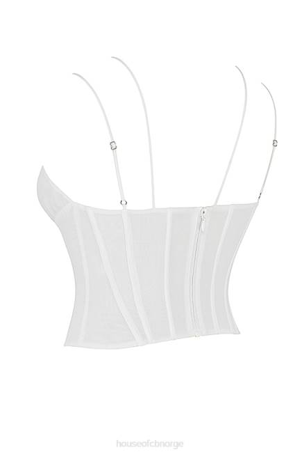 klær orla hvit chiffon stroppekorsett House of CB J6RL52