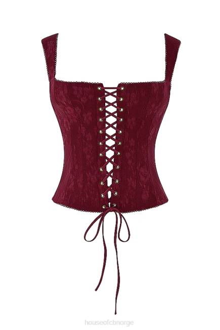 klær parisa merlot blomsterkorsett House of CB J6RL7