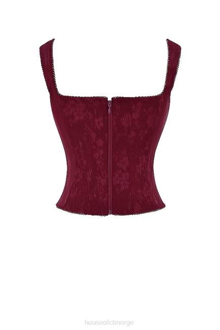 klær parisa merlot blomsterkorsett House of CB J6RL7
