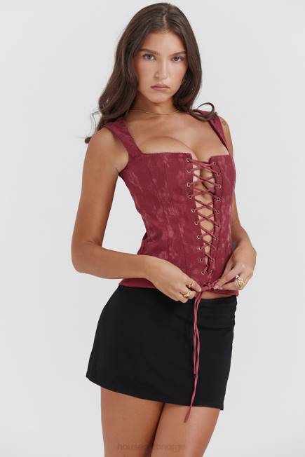 klær parisa merlot blomsterkorsett House of CB J6RL7