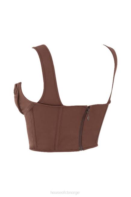 klær persephone chocolate rynket korsett topp House of CB J6RL91