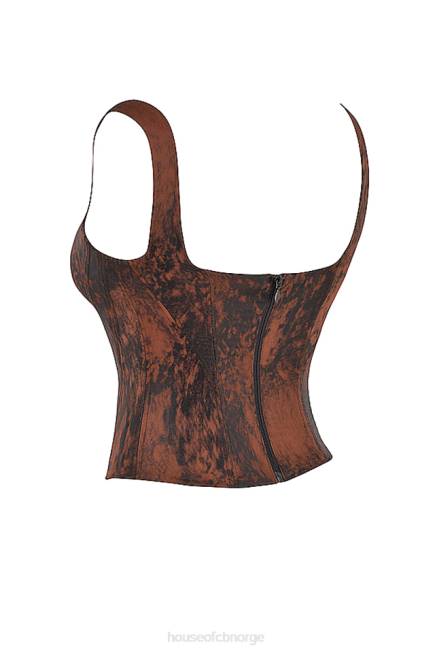 klær rafa antikk kobber sateng longline korsett House of CB J6RL36