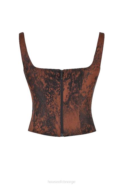 klær rafa antikk kobber sateng longline korsett House of CB J6RL36