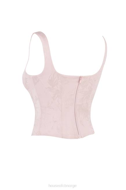klær rafa rosa floral sateng longline korsett House of CB J6RL34