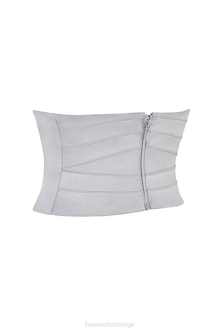 klær vienne grey sateng underbyst korsett House of CB J6RL49