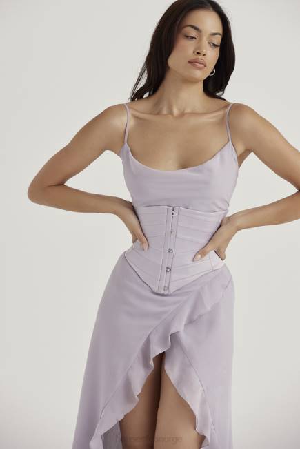 klær vienne grey sateng underbyst korsett House of CB J6RL49