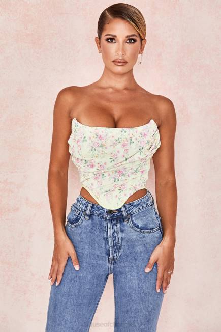 klær vivienne sitron floral korsett House of CB J6RL105