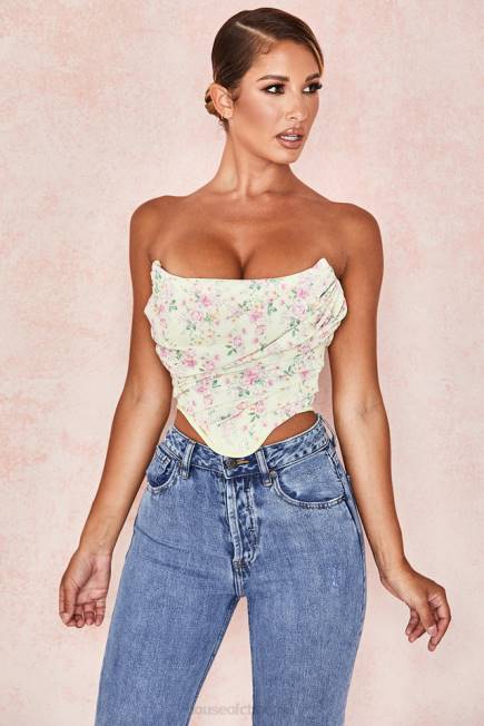 klær vivienne sitron floral korsett House of CB J6RL105