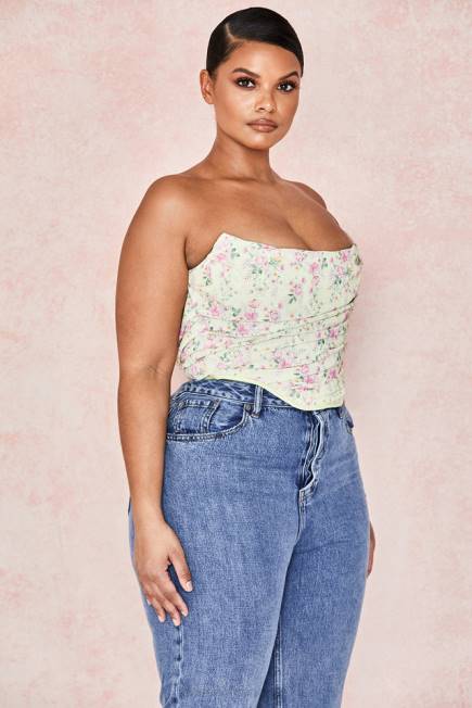 klær vivienne sitron floral korsett House of CB J6RL105