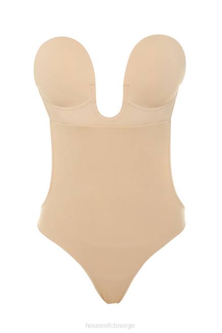 klær beige stupe selvklebende bodysuit uten rygg House of CB J6RL822