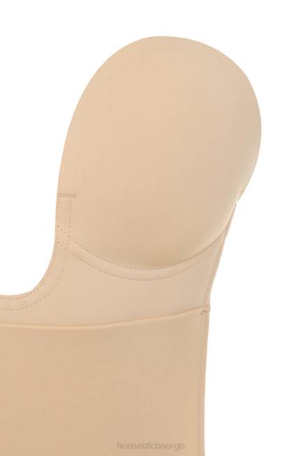 klær beige stupe selvklebende bodysuit uten rygg House of CB J6RL822