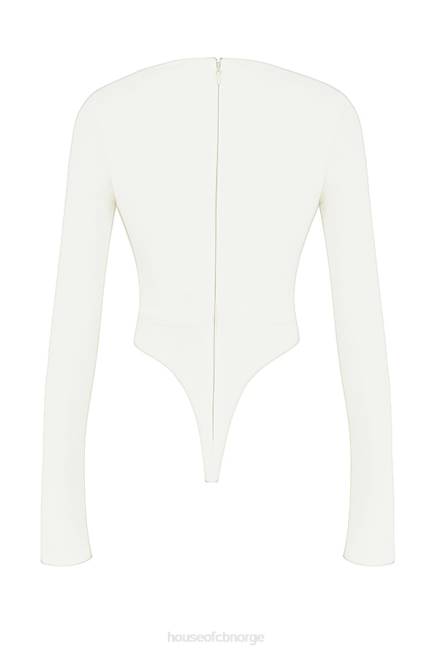 klær danica bodysuit med hvit utskjæring House of CB J6RL719