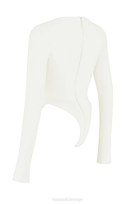 klær danica bodysuit med hvit utskjæring House of CB J6RL719