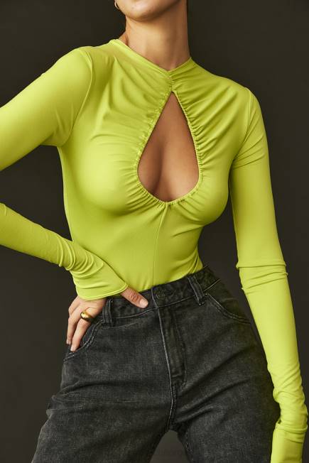 klær estrelle limegrønn bodysuit House of CB J6RL736
