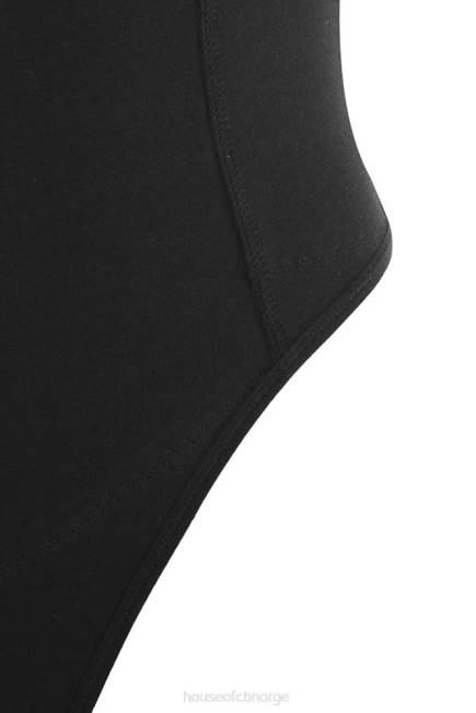 klær imani black merg bodysuit i myk jersey House of CB J6RL811