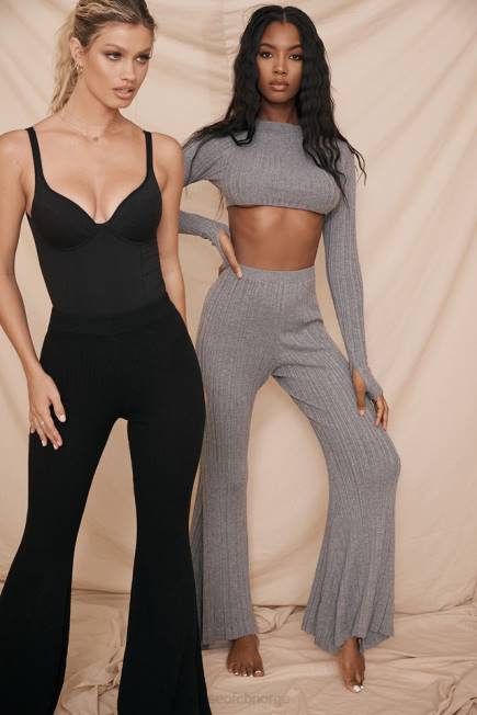 klær imani black merg bodysuit i myk jersey House of CB J6RL811