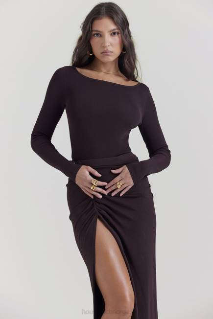 klær inoe espresso bodysuit med åpen rygg House of CB J6RL663