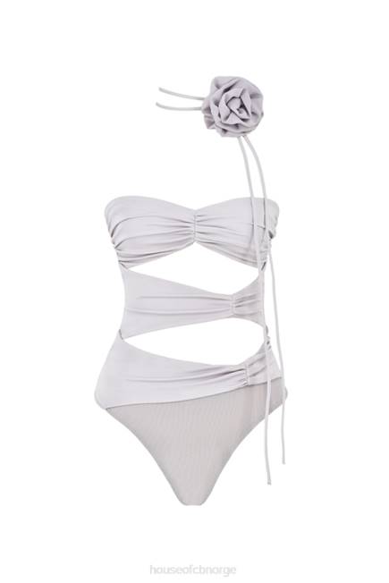 klær joie grå blomst trimmet body House of CB J6RL713