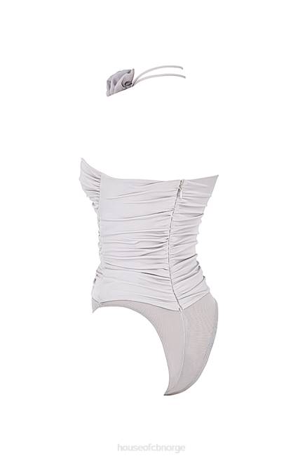 klær joie grå blomst trimmet body House of CB J6RL713
