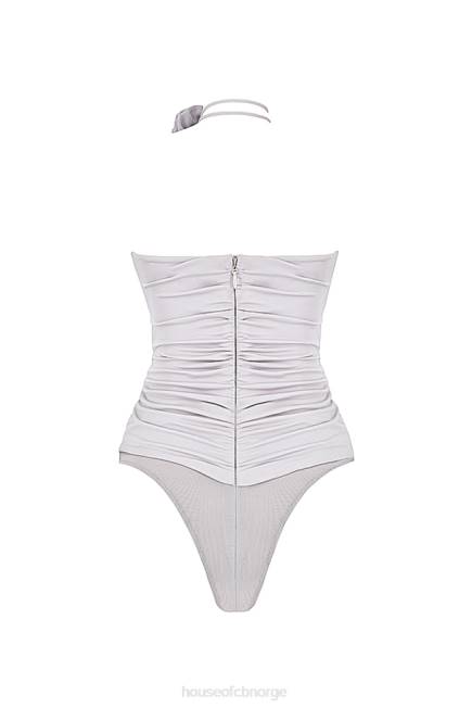 klær joie grå blomst trimmet body House of CB J6RL713