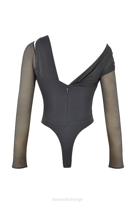 klær lilah shadow asymmetrisk utskjæring bodysuit House of CB J6RL720