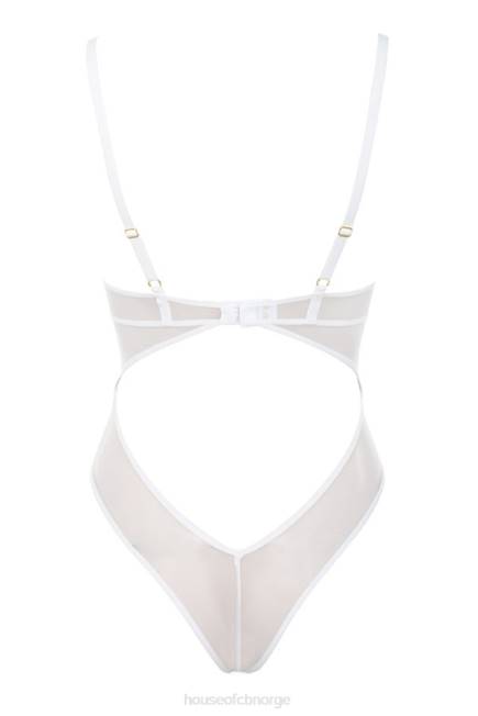 klær nadia bodysuit i hvit blonder House of CB J6RL820
