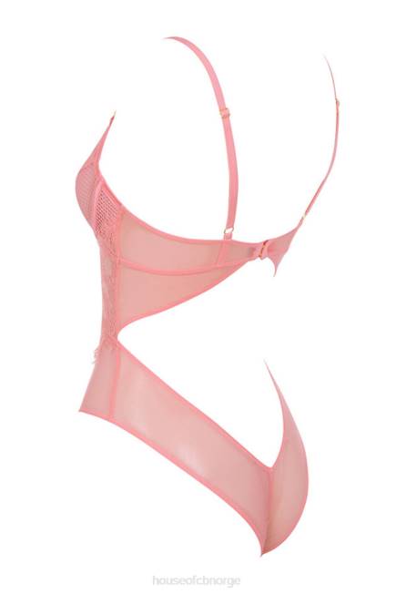 klær nadia bodysuit i rosa blonder House of CB J6RL818