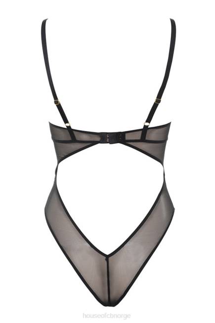 klær nadia bodysuit i svart blonder House of CB J6RL821
