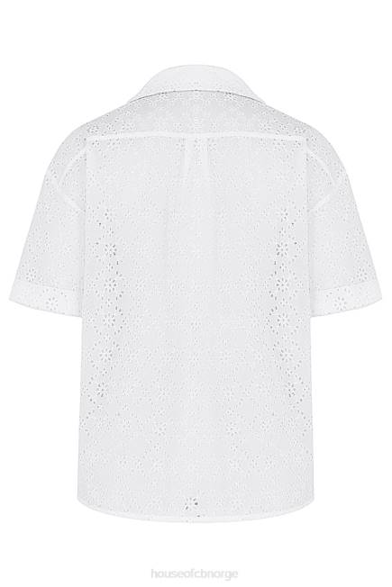 klær carrie hvit broderie anglaise skjorte House of CB J6RL715