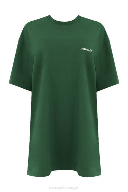 klær quinn grønn oversized t-skjorte i bomullsjersey House of CB J6RL789