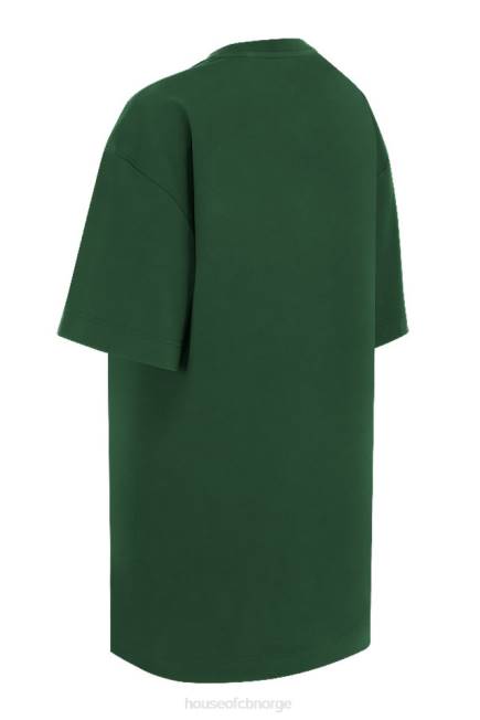 klær quinn grønn oversized t-skjorte i bomullsjersey House of CB J6RL789