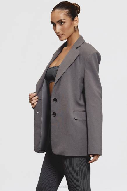 klær aline mørkegrå oversized blazer House of CB J6RL1040