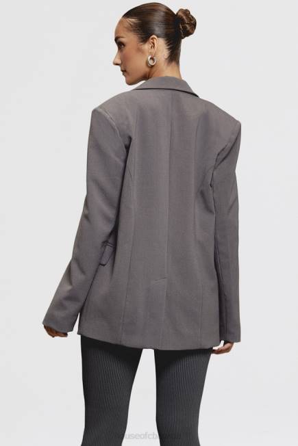 klær aline mørkegrå oversized blazer House of CB J6RL1040