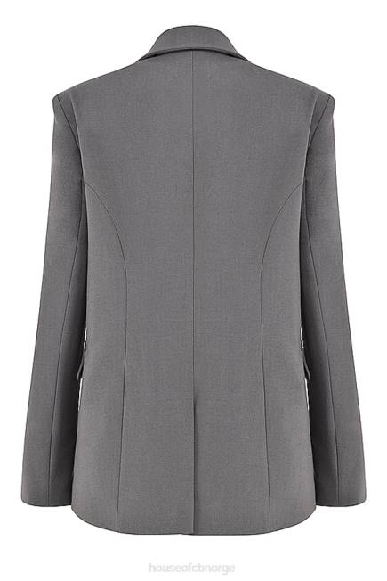 klær aline mørkegrå oversized blazer House of CB J6RL1040