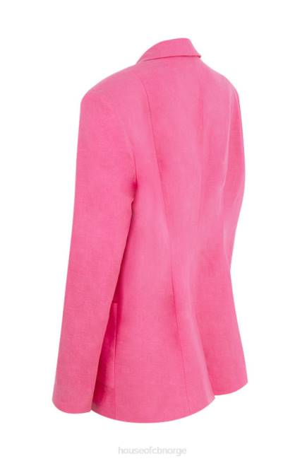 klær domina rosa oversized blazer i linblanding House of CB J6RL1051