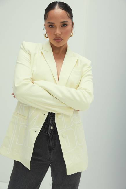 klær elskerinne rocker bankende hjerte sitron logo merket blazer House of CB J6RL1050