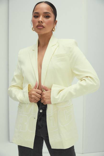 klær elskerinne rocker bankende hjerte sitron logo merket blazer House of CB J6RL1050