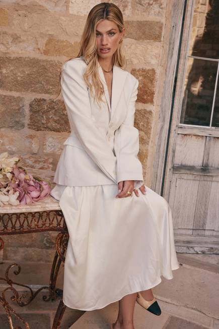 klær sariah ivory contour skreddersydd blazer House of CB J6RL1029