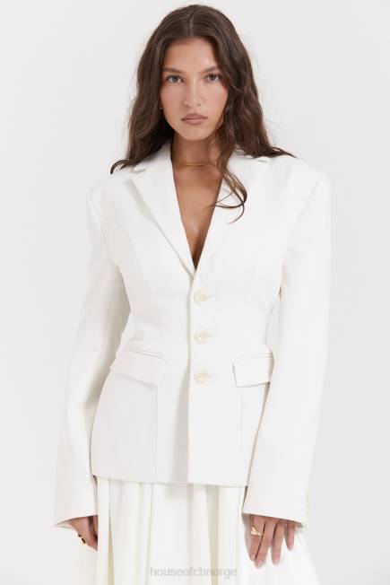 klær sariah ivory contour skreddersydd blazer House of CB J6RL1029