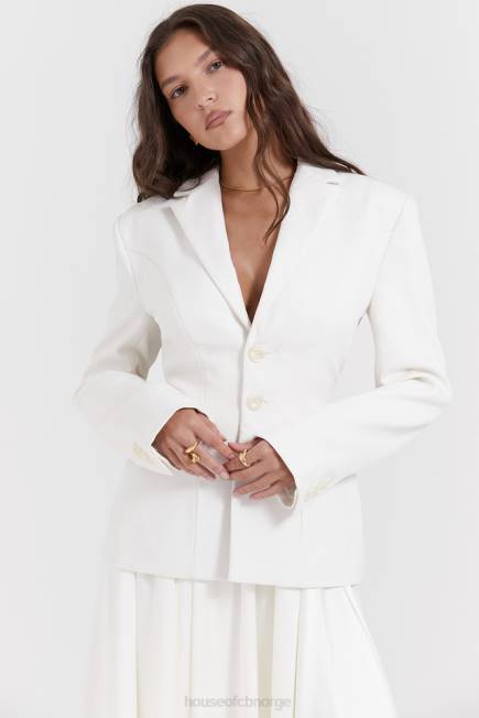 klær sariah ivory contour skreddersydd blazer House of CB J6RL1029