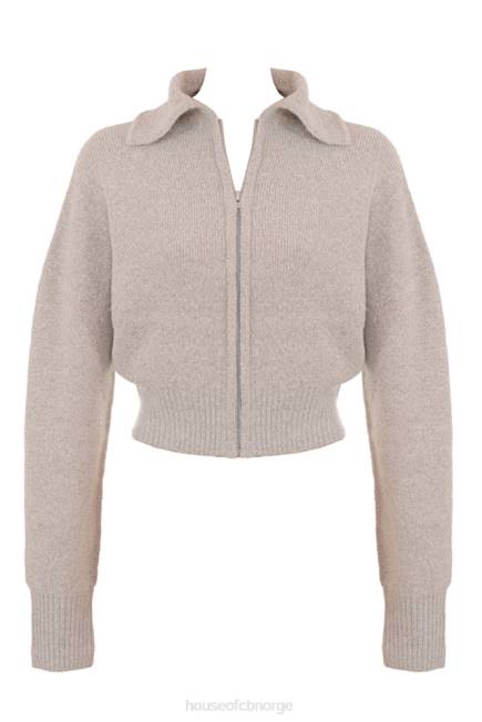 klær blaise opal marl strikket cropped cardigan House of CB J6RL1032