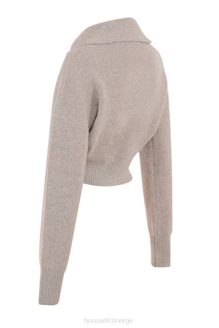 klær blaise opal marl strikket cropped cardigan House of CB J6RL1032