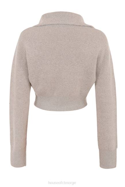 klær blaise opal marl strikket cropped cardigan House of CB J6RL1032